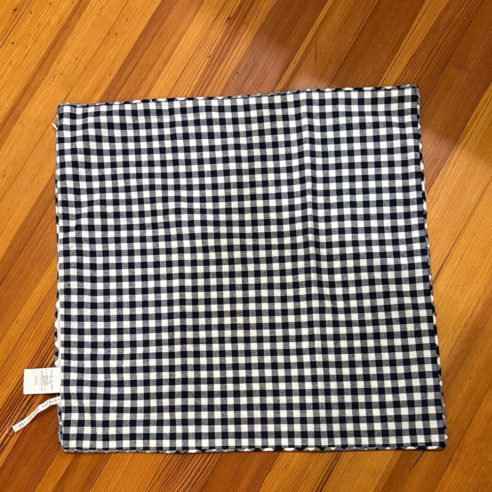 Pottery Barn Black and White Gingham Accent Pillow cover 18x18